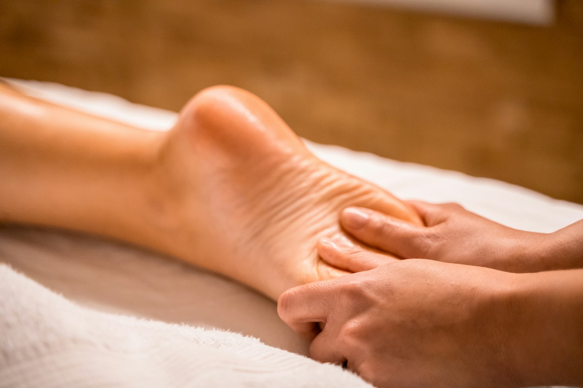 Closeup shot of a foot massage